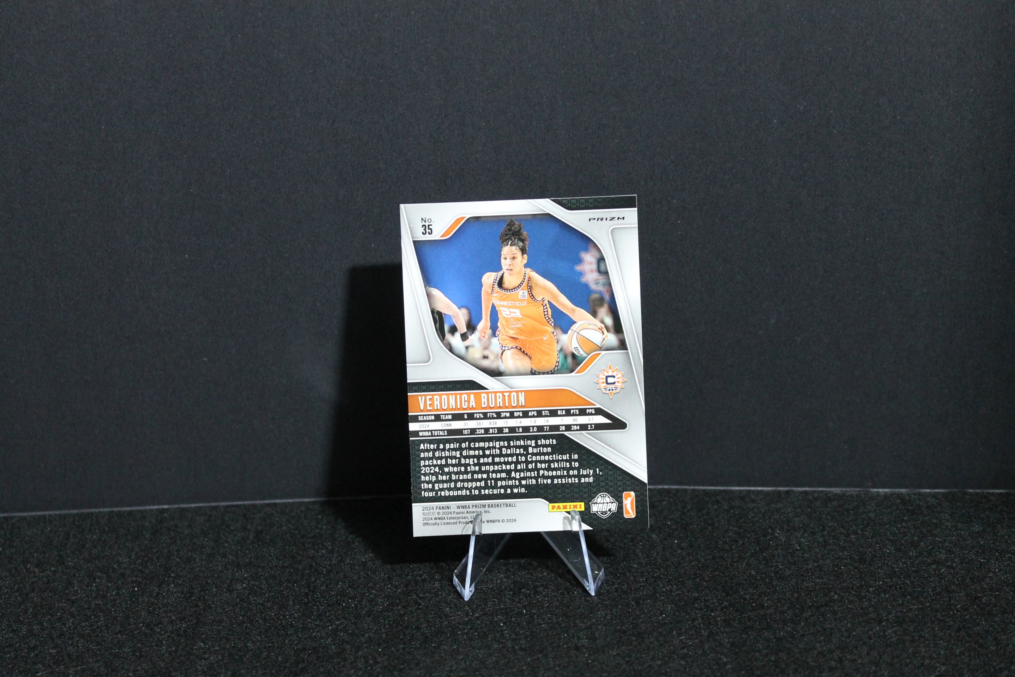 Veronica Burton - 2024 Panini Prizm WNBA - Orange Ice
