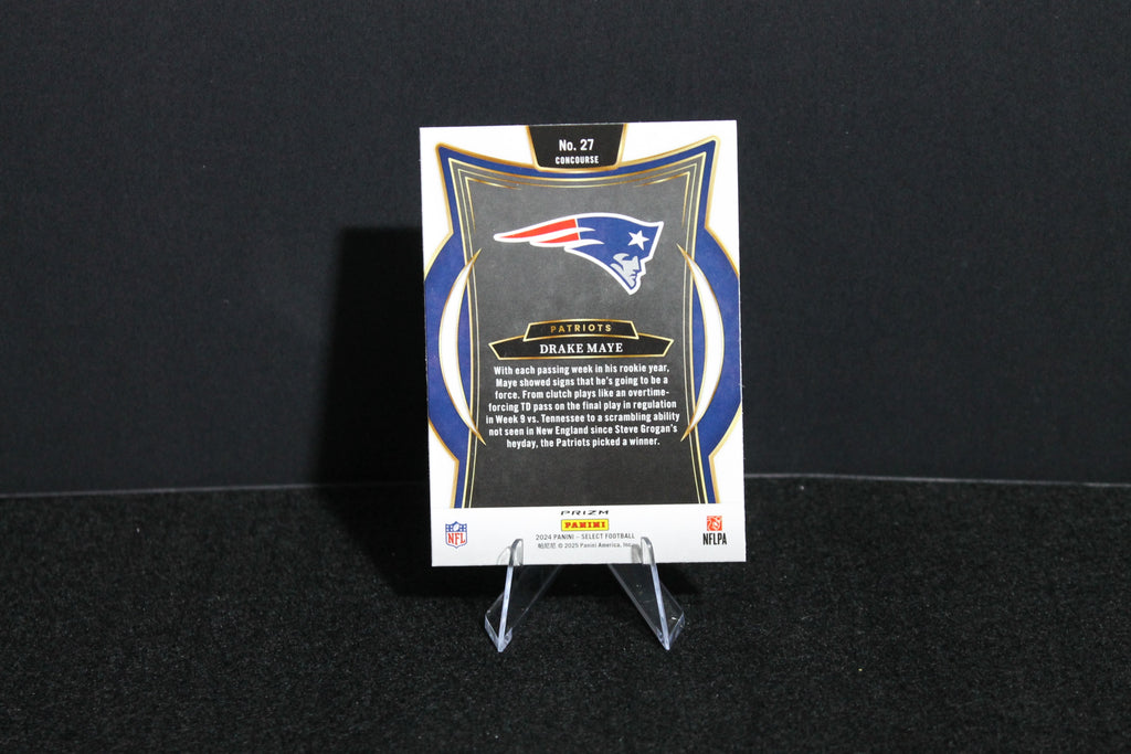 Drake Maye - 2024 Select Football - Red & Blue Shock - Concourse - Rookie