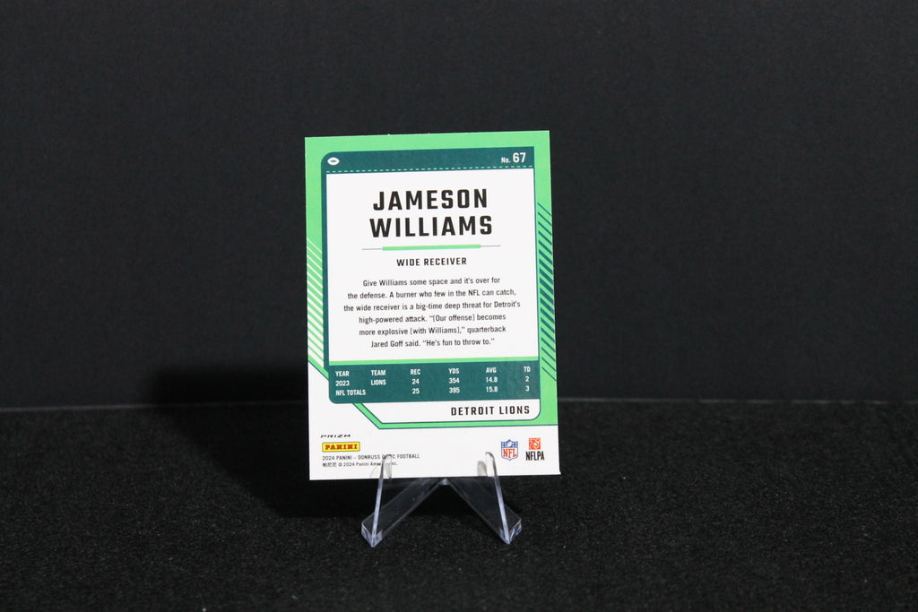 Jameson Williams - 2024 Donruss Optic - Stars - SSP
