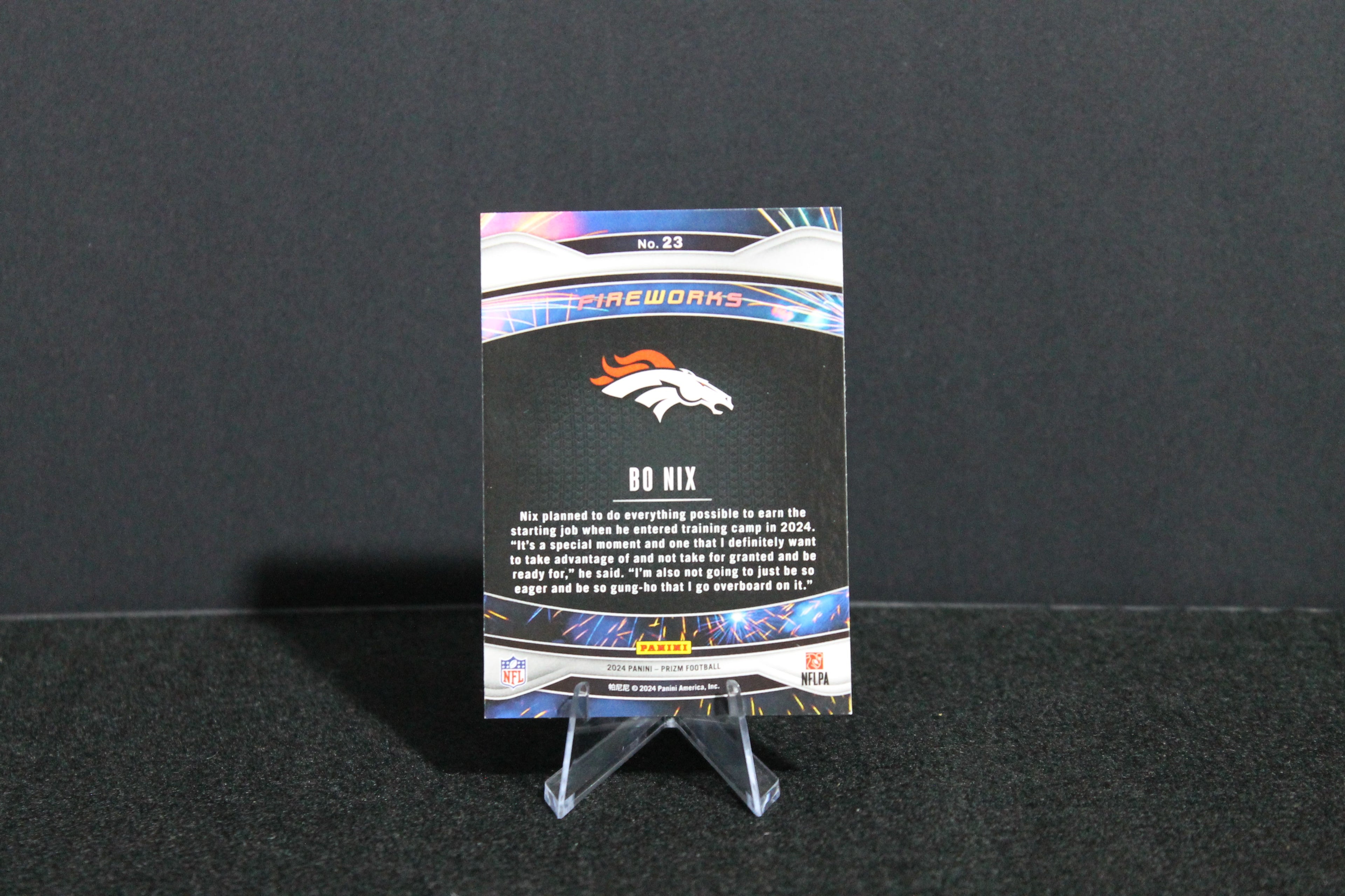 Bo Nix - 2024 Panini Prizm - Fireworks - Rookie
