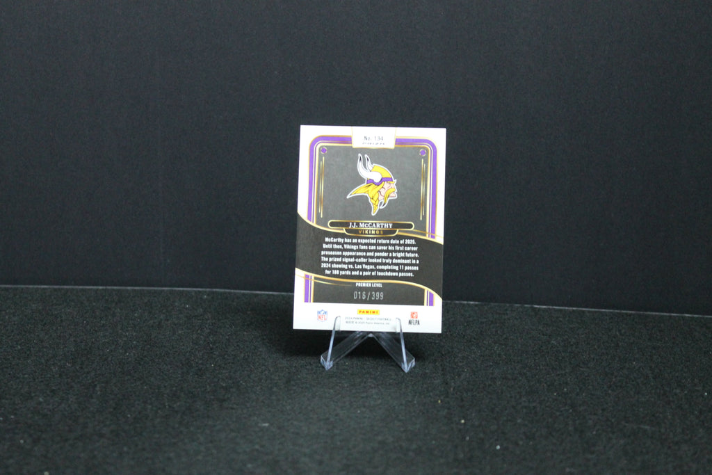 J.J. McCarthy - 2024 Select Football - Orange Shock /399 - Premier Level - Rookie