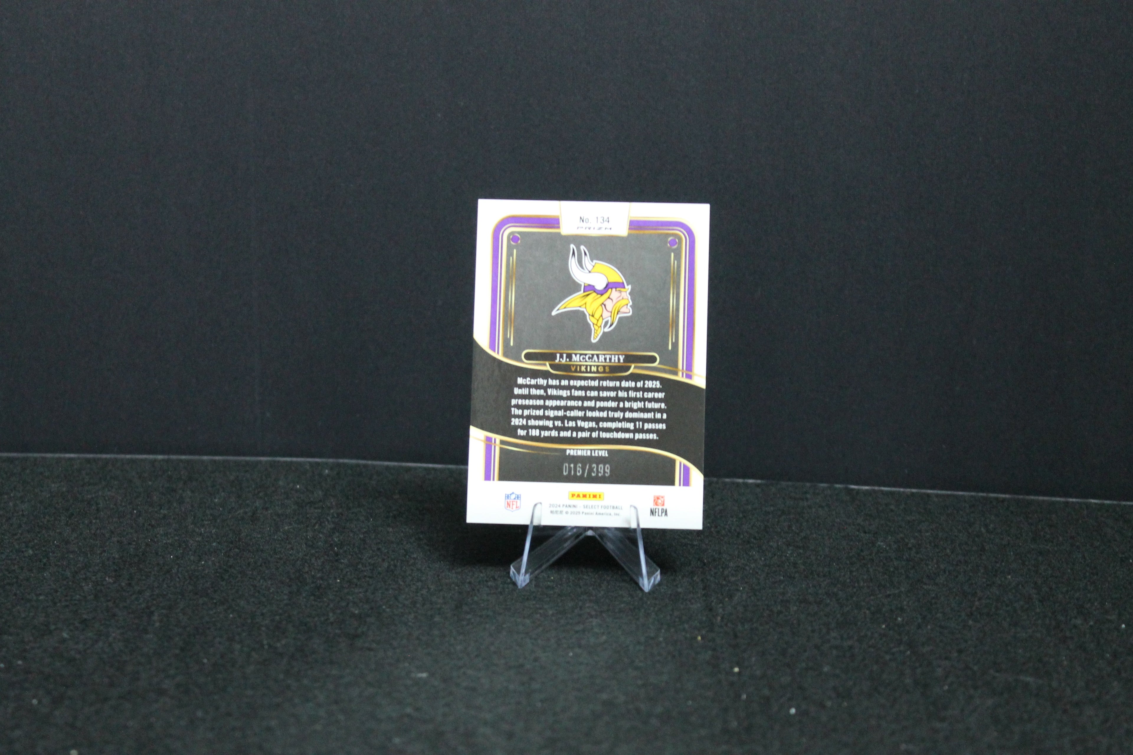 J.J. McCarthy - 2024 Select Football - Orange Shock /399 - Premier Level - Rookie
