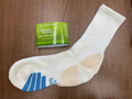 High Performance Crew Bamboo Viscose Socks – Natural with Blue Padding