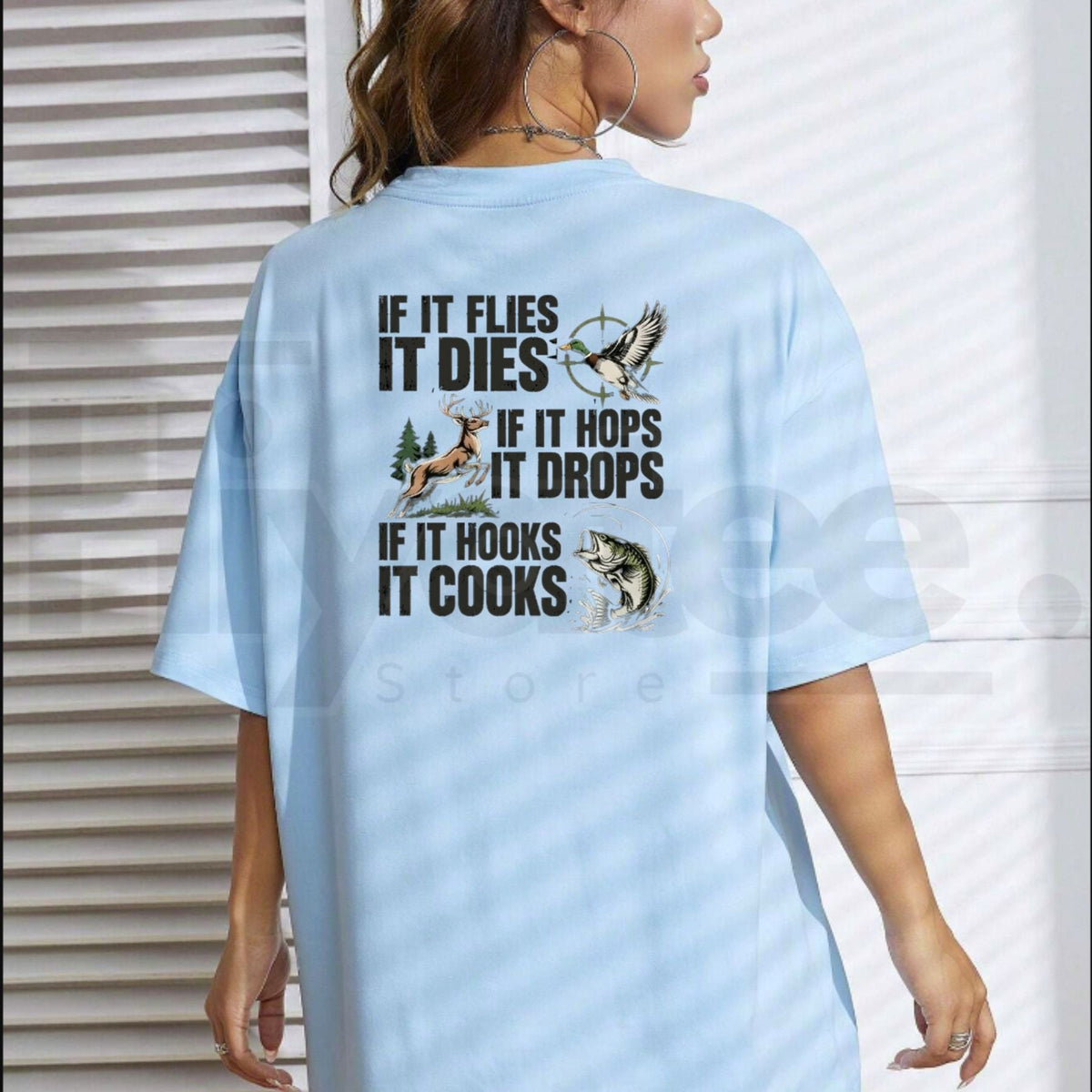 If It Flies It Dies T-Shirt – Funny Hunting Graphic Tee