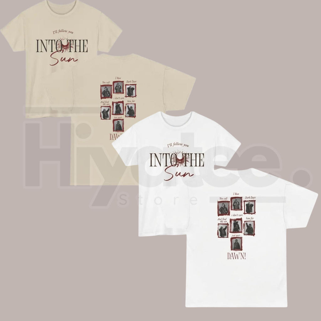 Into The Sun Lyrics T-Shirt – Kpop World Tour Fan Graphic Tee, Aesthetic Retro Concert Style Gift for K-pop Fans