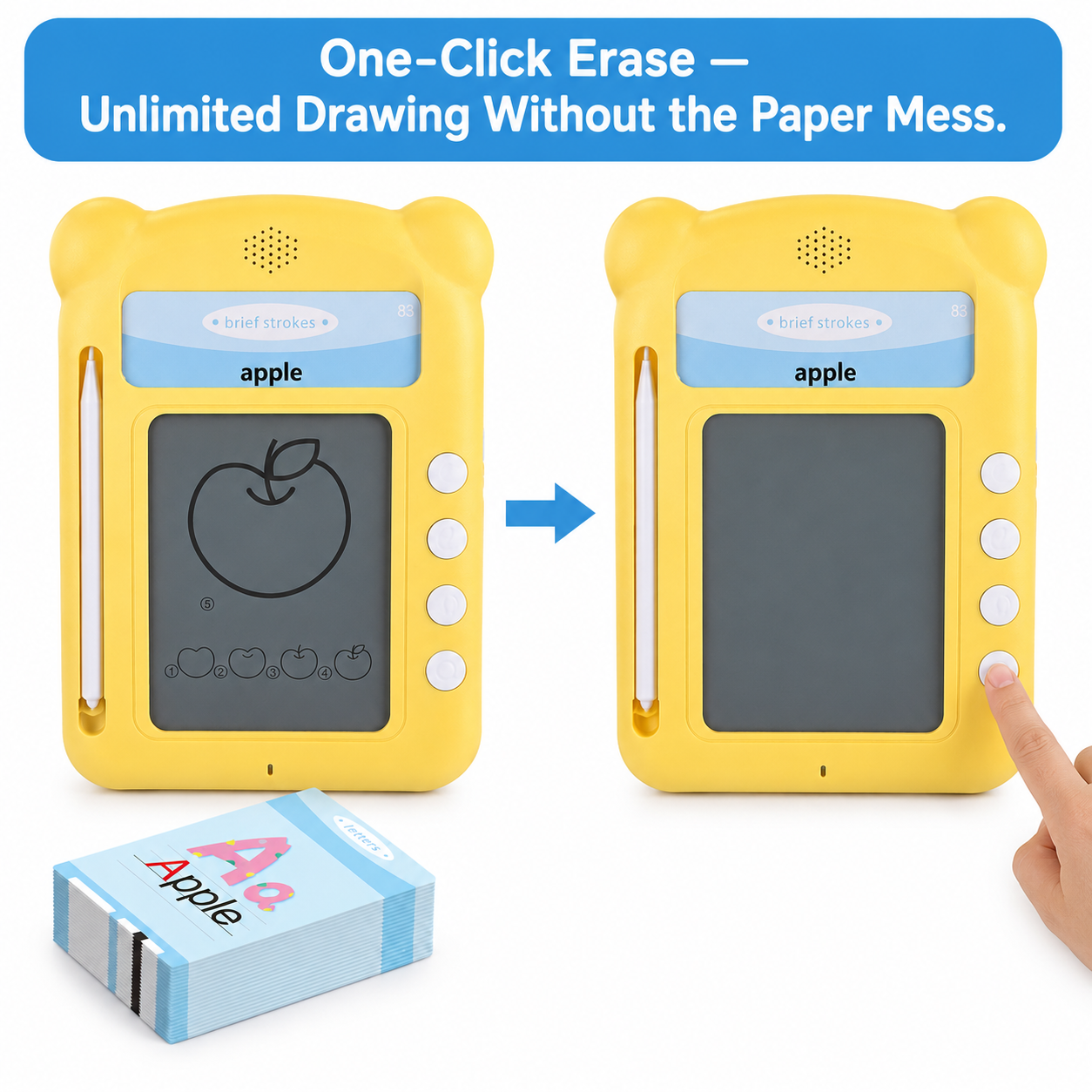 Talking Flash Cards with LCD Writing Tablet for Toddlers