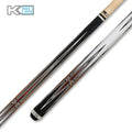 K2 Wrapless Cue With Gloss Black & Cocobolo Points