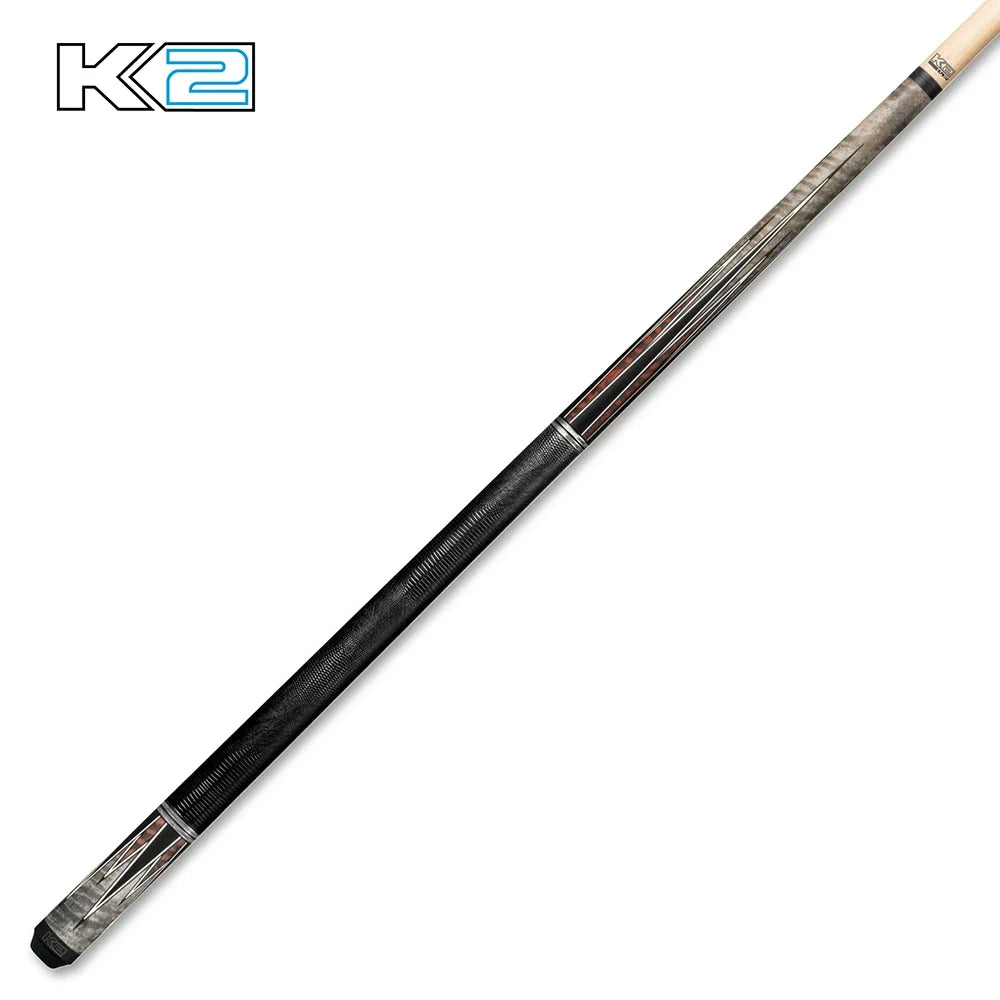 K2 Matte Grey Curly, Snake/Black 8pt. Black Embossed Lizard Wrap