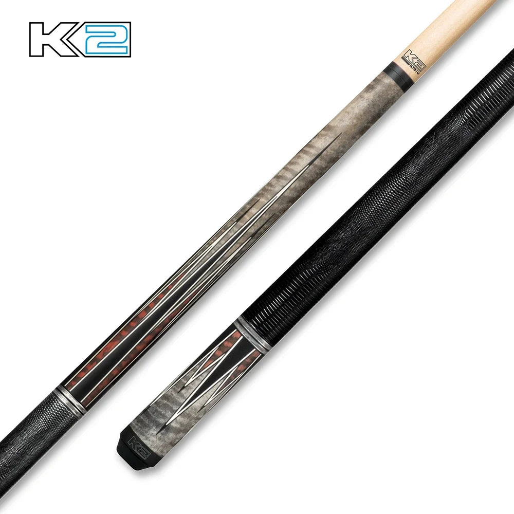 K2 Matte Grey Curly, Snake/Black 8pt. Black Embossed Lizard Wrap