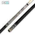 K2 Cue With Abalone Floating Points & Black Embossed Lizard Wrap