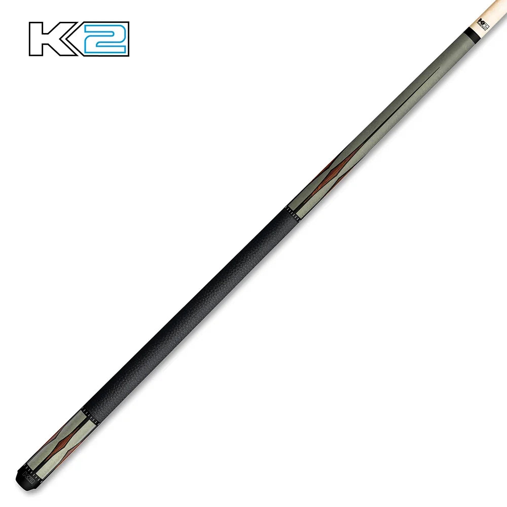 K2 Cue With Floating Cocobolo/Black Point Design & Leather Lore Wrap