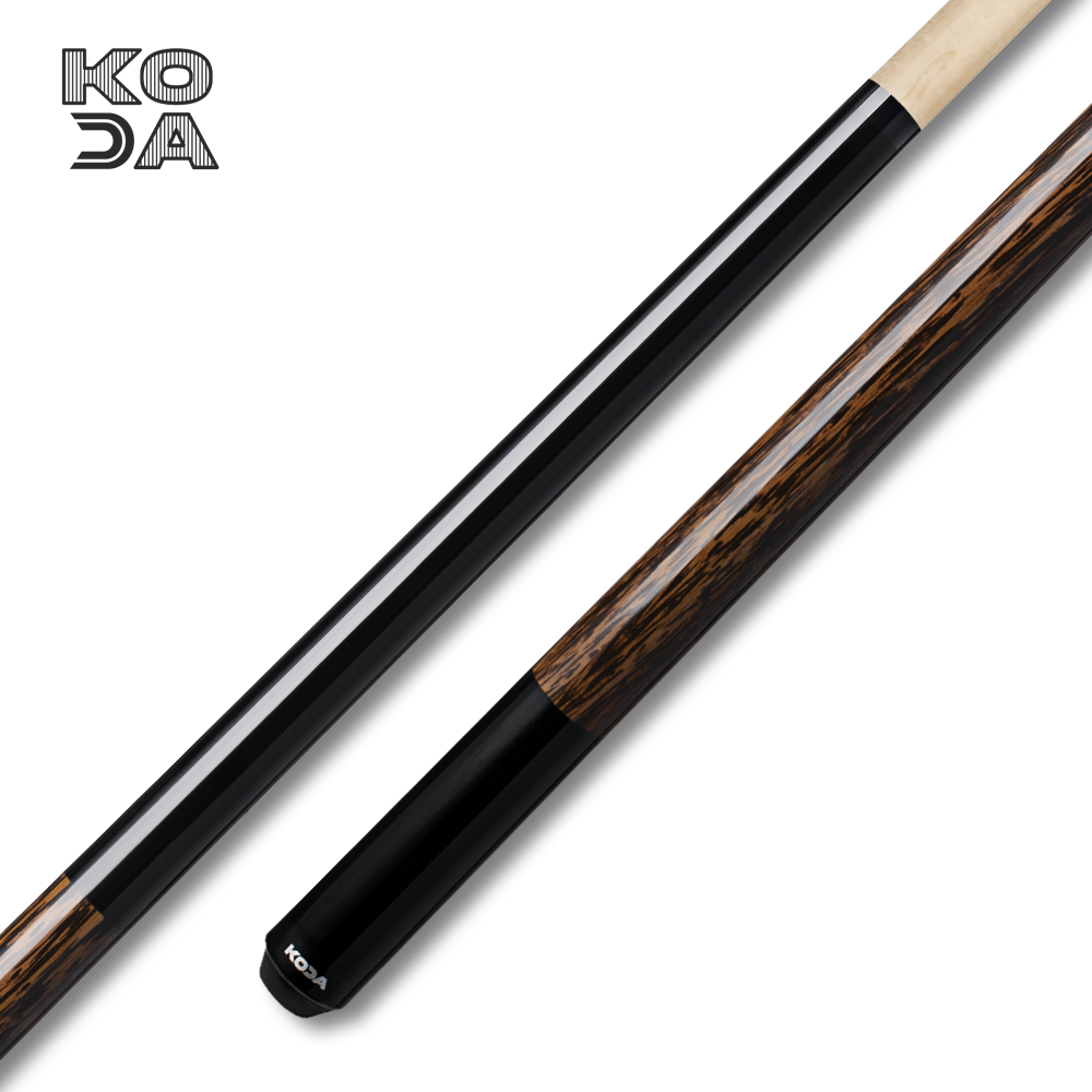 Koda Cue Stick Black Butt with Wood Decal