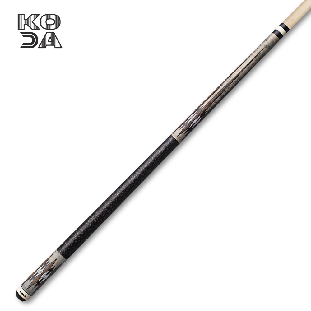 Koda Cue Stick - Smoke with Palm Wood & Wood, Matte, Irish Linen Wrap, & Maple Shaft
