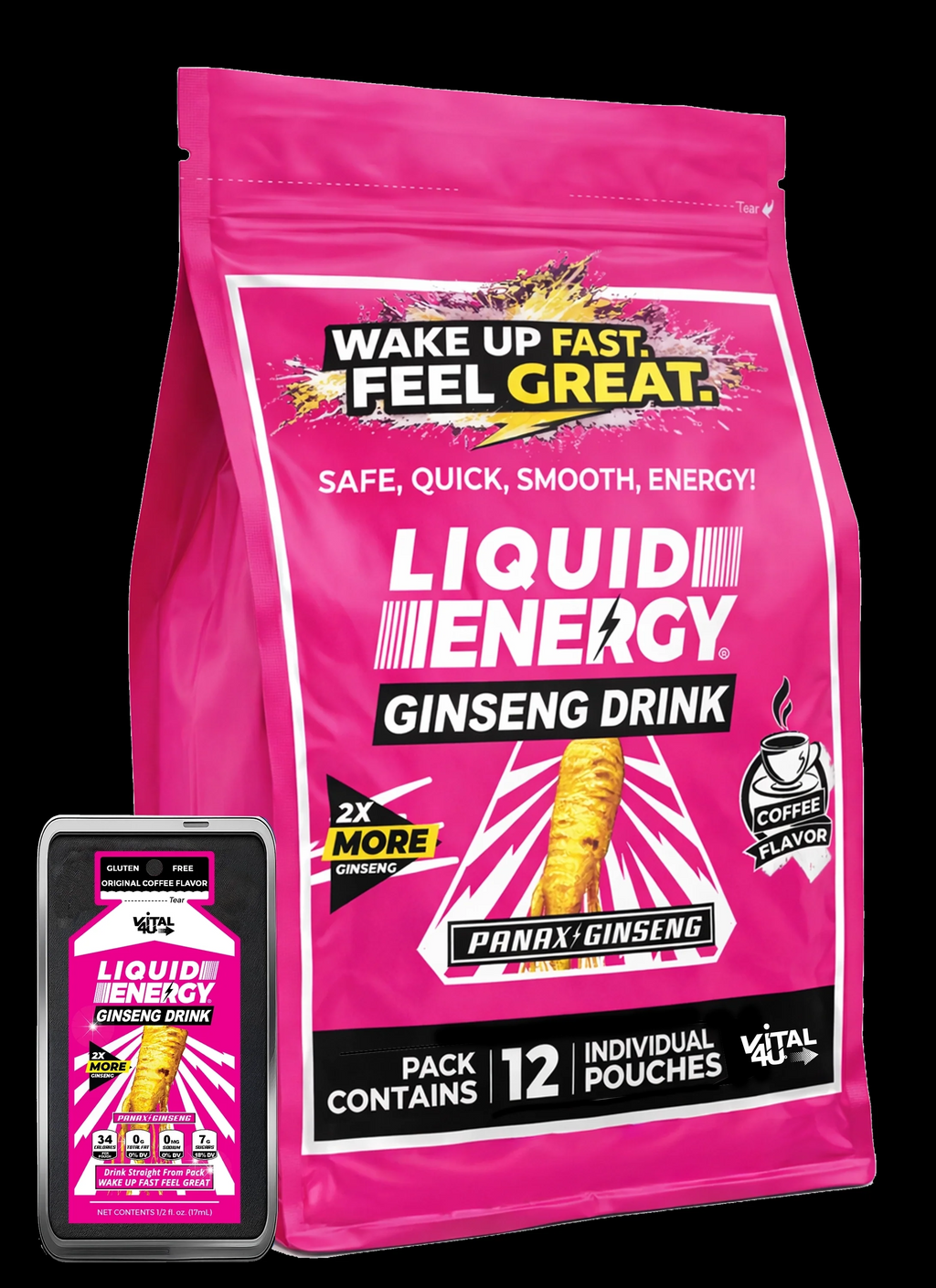 Liquid Energy Ginseng Drink Original Coffee
