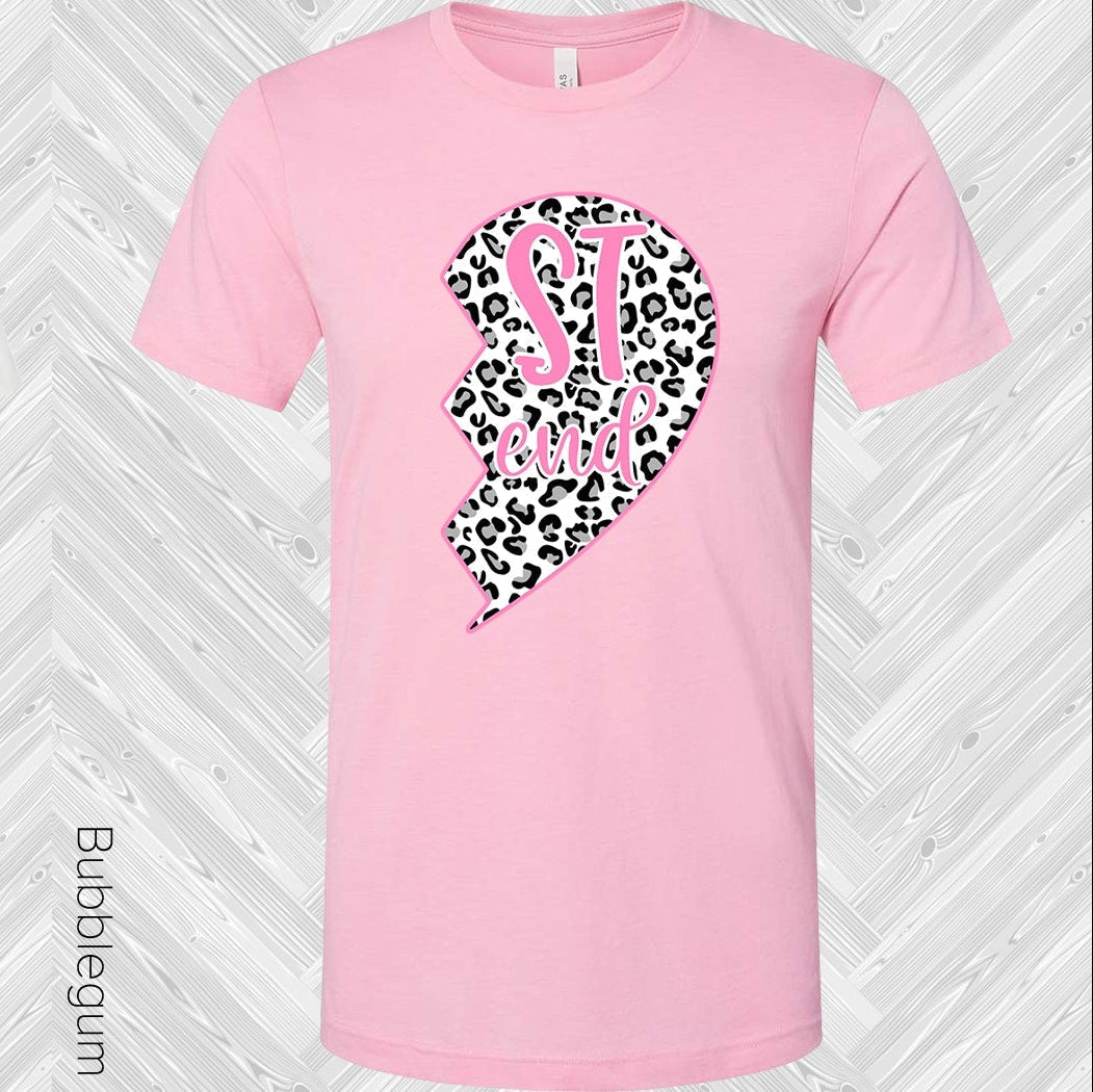Leopard Heart Best Friend (Right Shirt in Photo) Graphic Tee