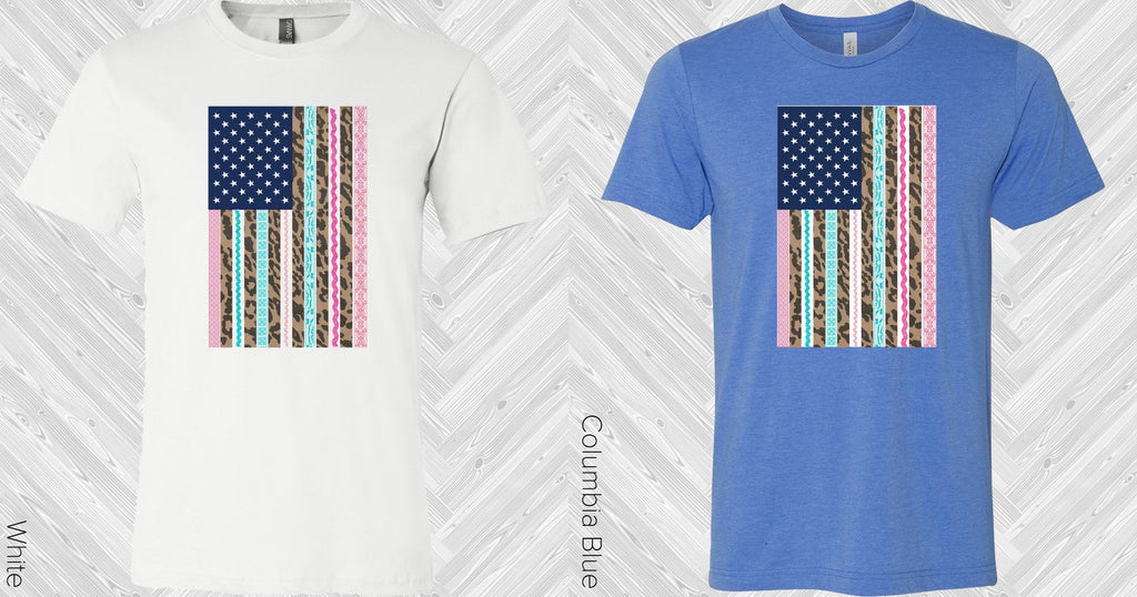 Leopard and Lace Flag Graphic Tee