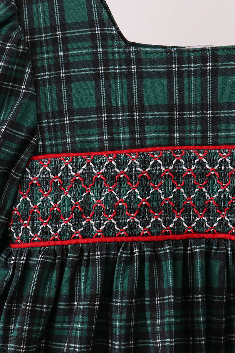 Forest Plaid Smocked Pants Set