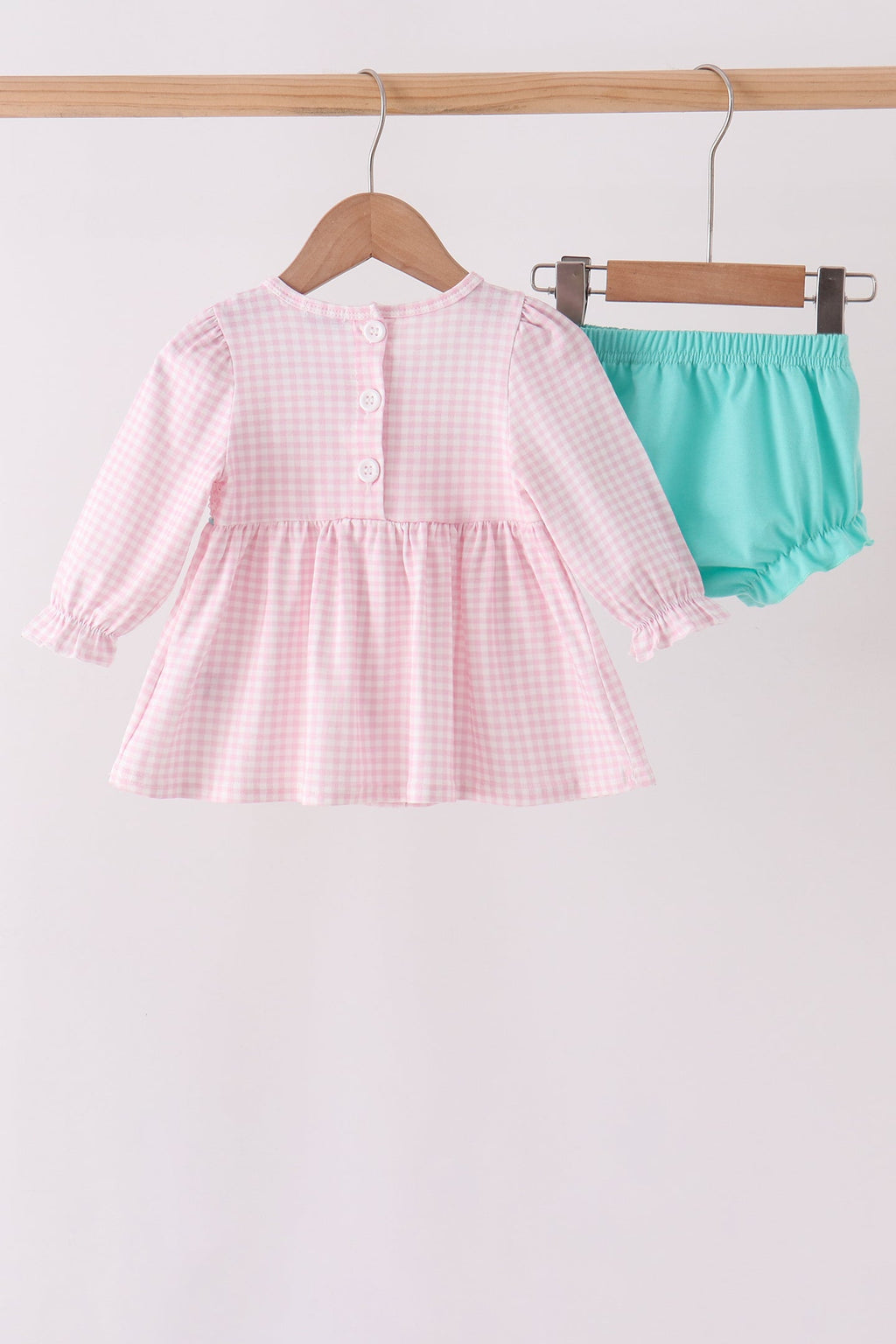 Pink Nutcracker Smocked Ruffle Bloomer Set