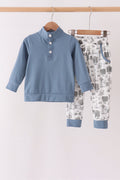 Blue Farm Pants Set
