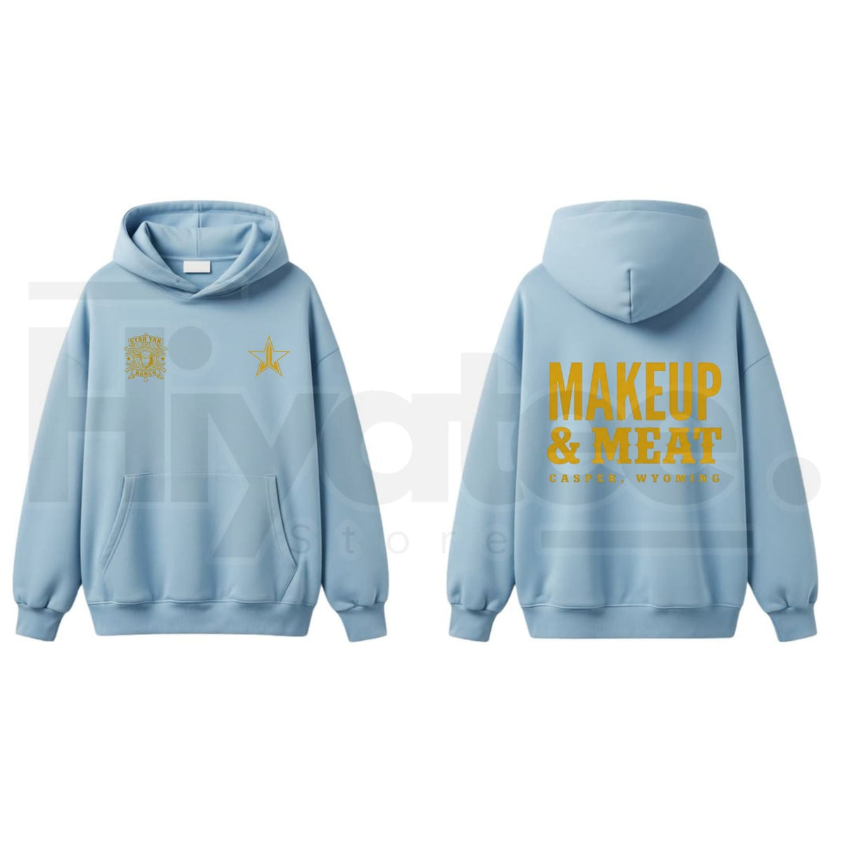 Makeup & Meat Graphic Hoodie – Funny Aesthetic Unisex Cotton Pullover