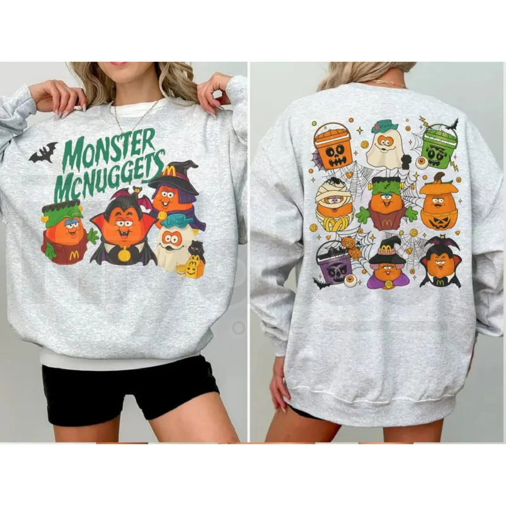 McNuggets Buddies 2 Sided Sweatshirt – Spooky Nuggets Halloween Graphic Crewneck