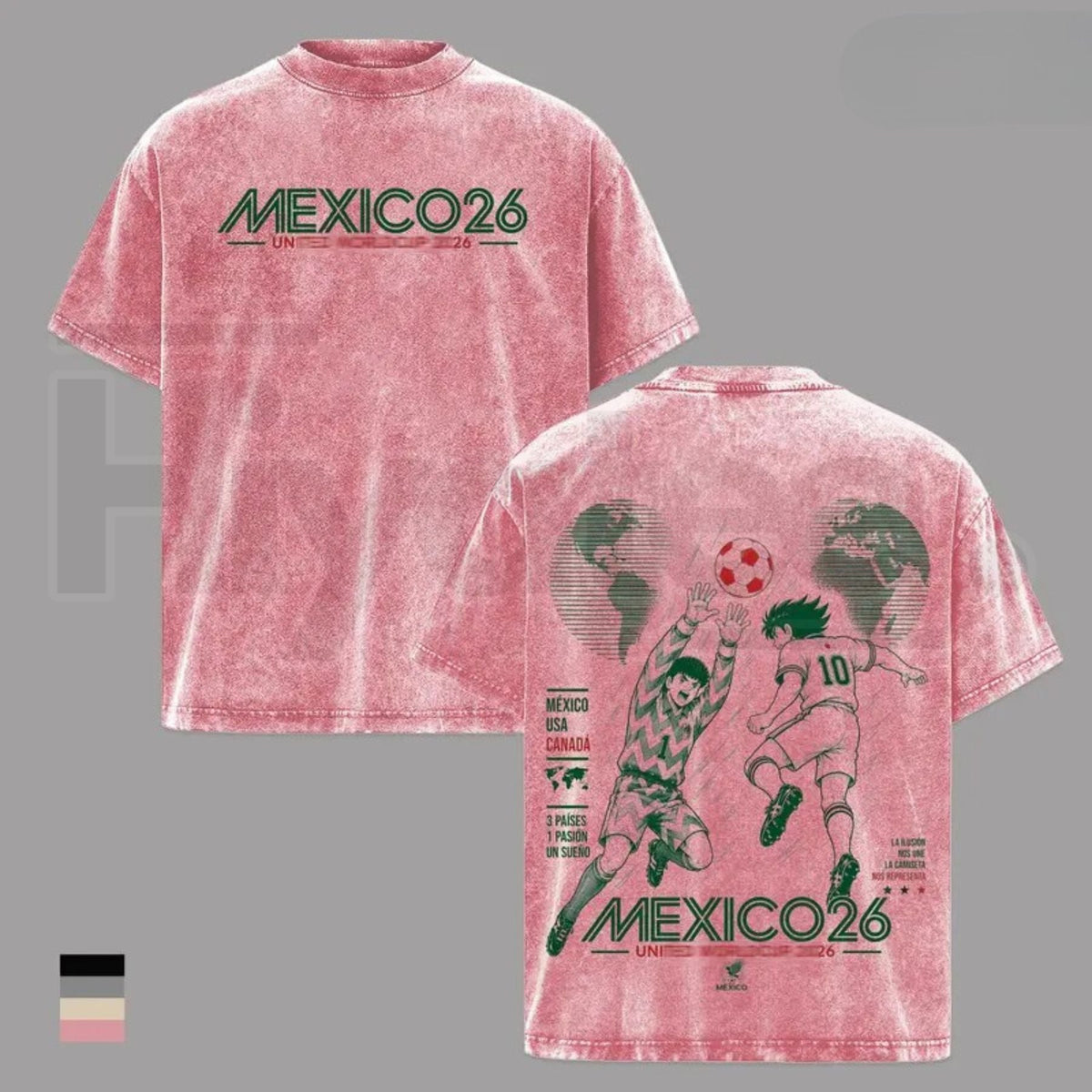 Mexico World Football Tour 2026 Vintage T-Shirt – Retro Anime Soccer Graphic Tee