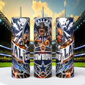 Dallas Cowboys 20oz Skinny Tumbler With Lid and Straw