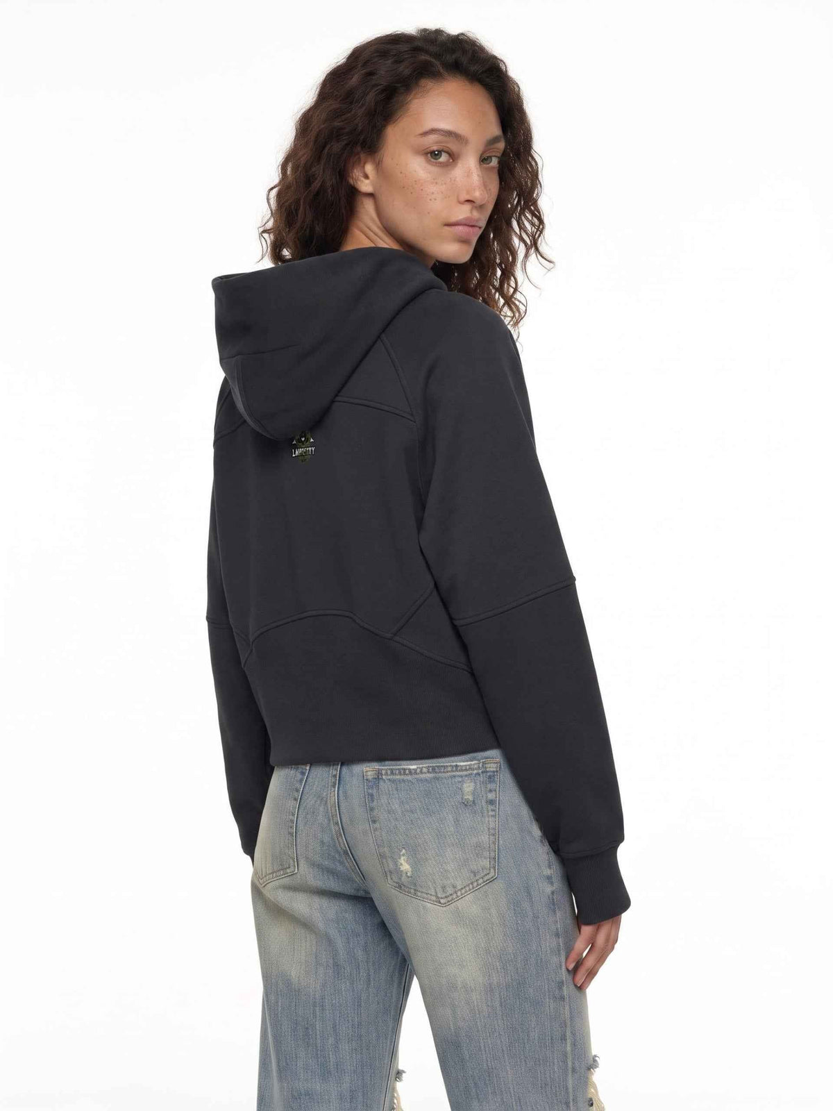 Loki & Ivy Cropped Half-Zip Hoodie