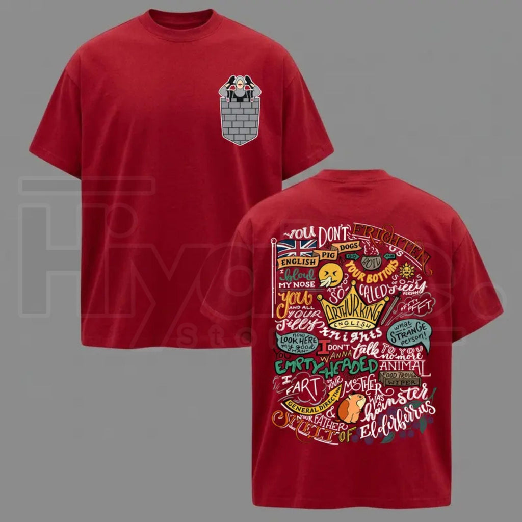 Monty Python French Castle T-Shirt – Double-Sided Movie Quote Graphic Tee