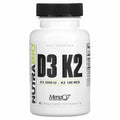 NutraBio D3K2 - 60 Capsules