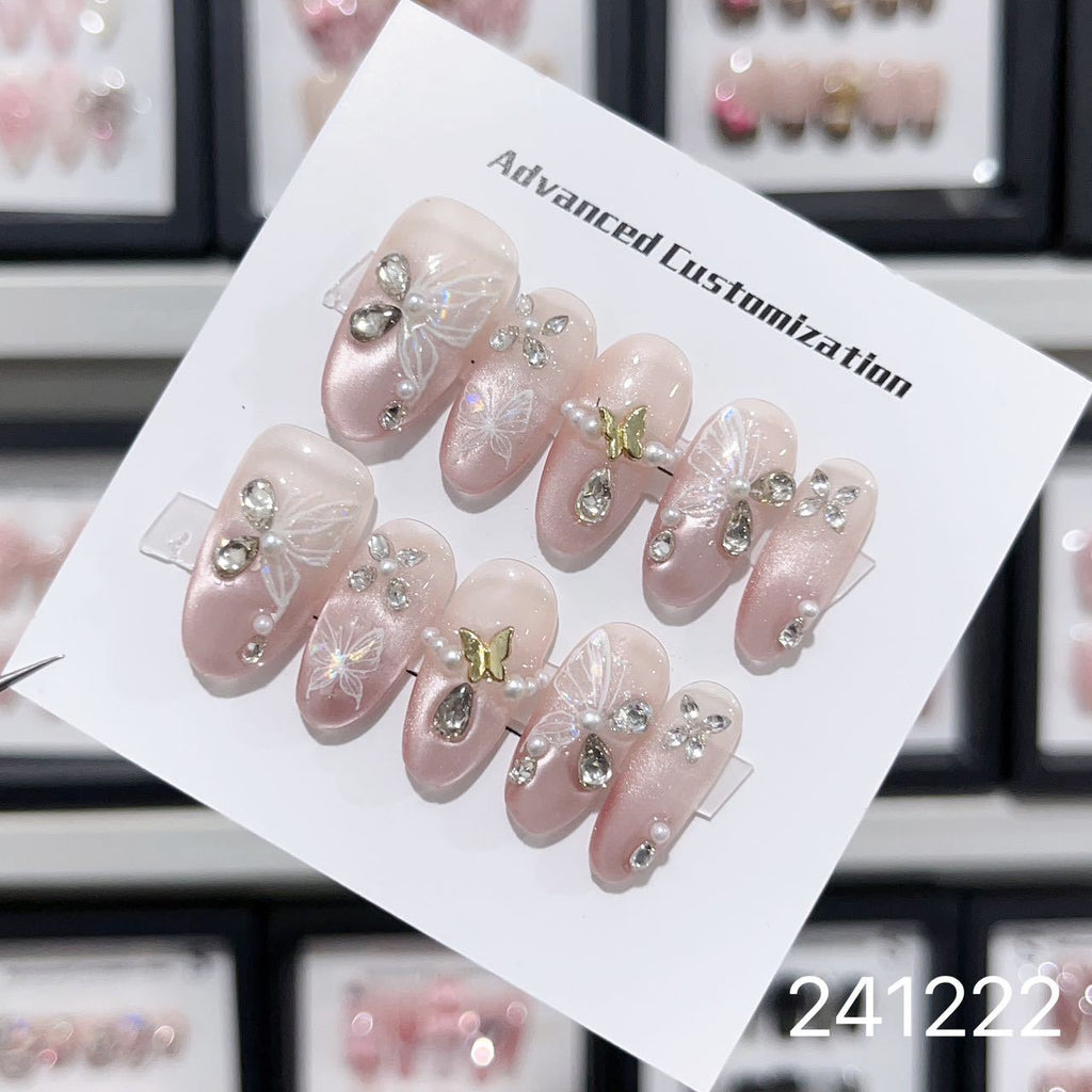 1029- Handmade press on nails fake nails removable