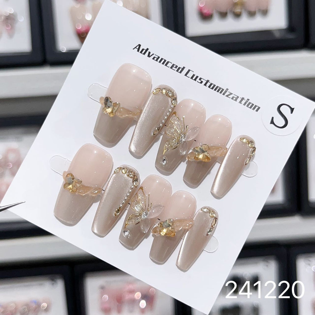 1029- Handmade press on nails fake nails removable