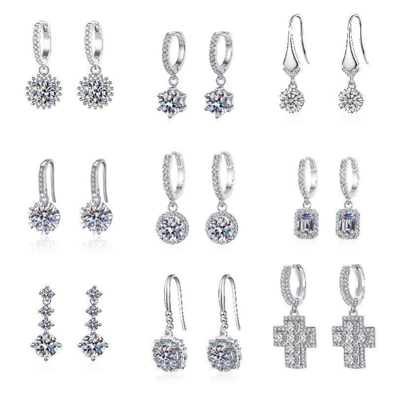 Sunflower Full Diamond Stud Earrings