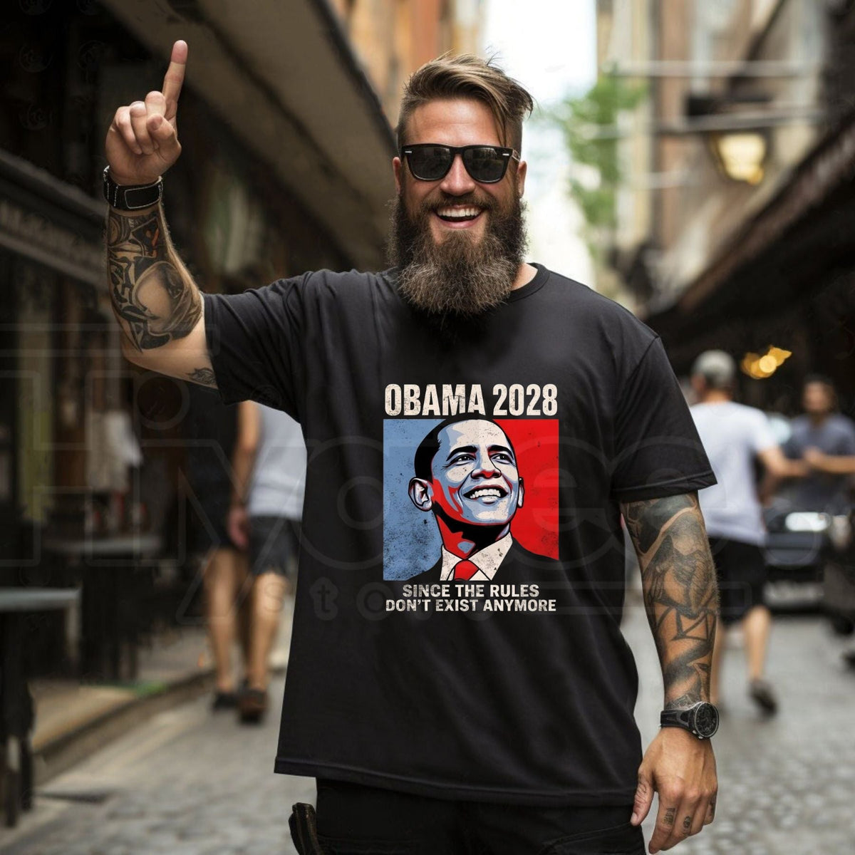 Obama 2028 Since Rules Don't Exist Anymore T-Shirt – Political Satire Tee