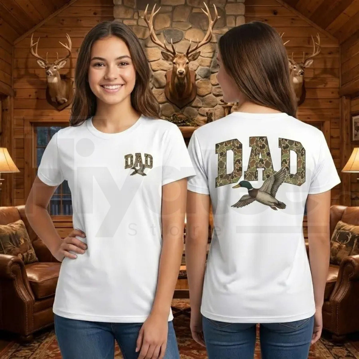 "Old School Duck Dad" – Vintage Camo Southern Hunting Top