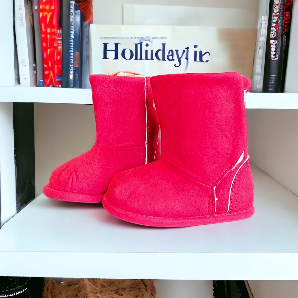 Red Ankle Boot Topper | Ozznek Removable Sole Shoes | Barefoot Kids Boot