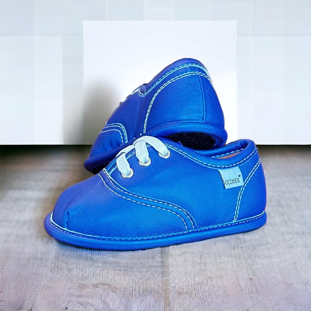 Blue Velvet Barefoot Shoe Topper | Ozznek Removable Sole Shoes