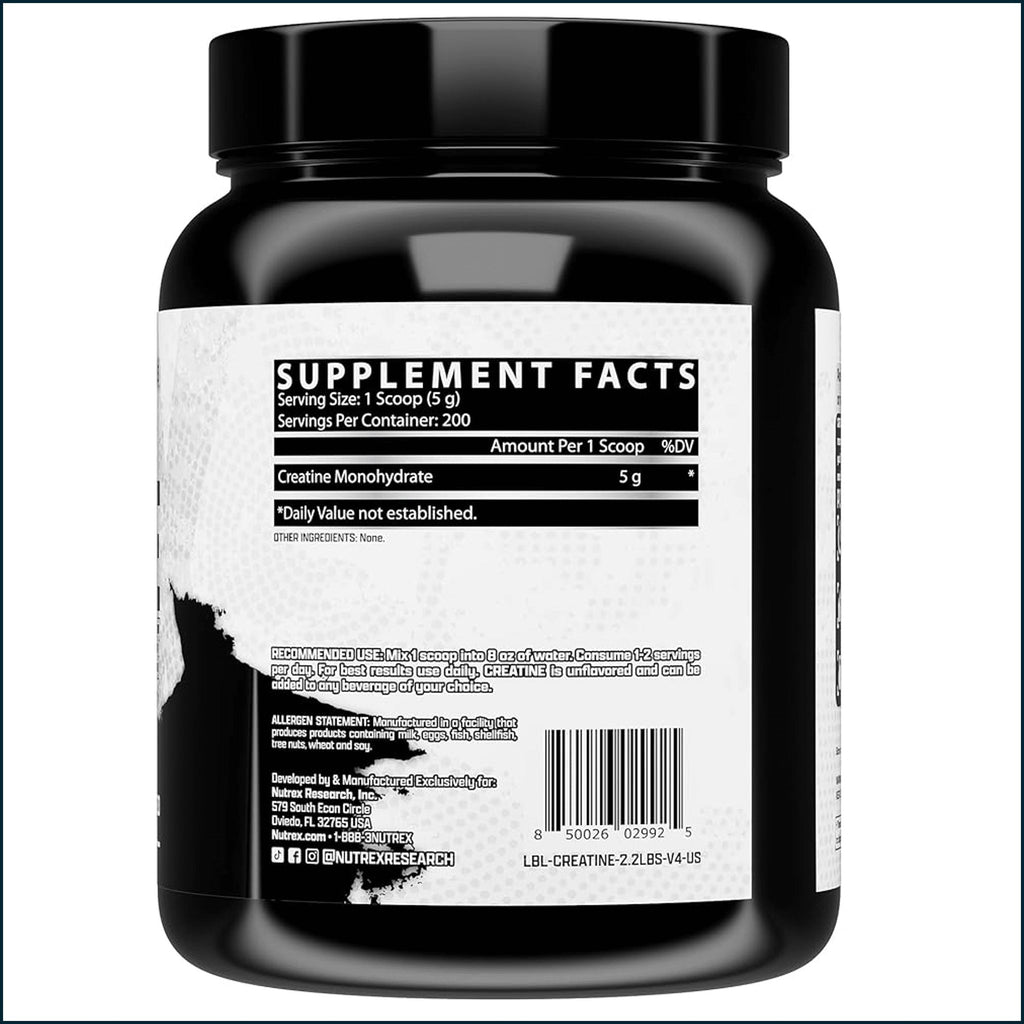 Nutrex Creatine Monohydrate, 200 Servings