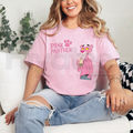 Pink Panther Bubble Tea T-Shirt – Retro Cartoon Boba Graphic Tee