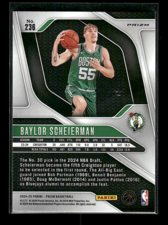 Baylor Scheierman - 2024-25 Panini Prizm - Red Ice - Rookie