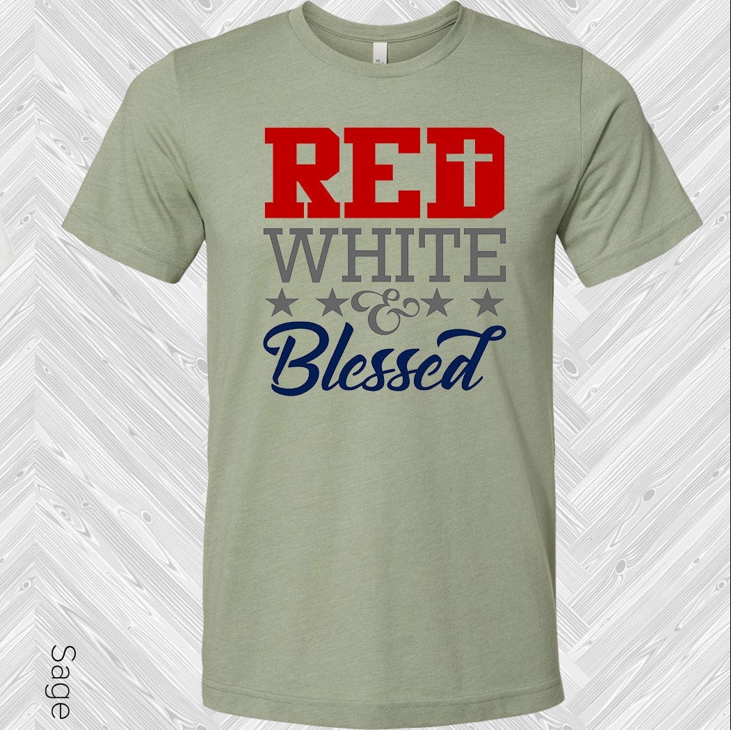 Red White and Blessed Graphic Tee