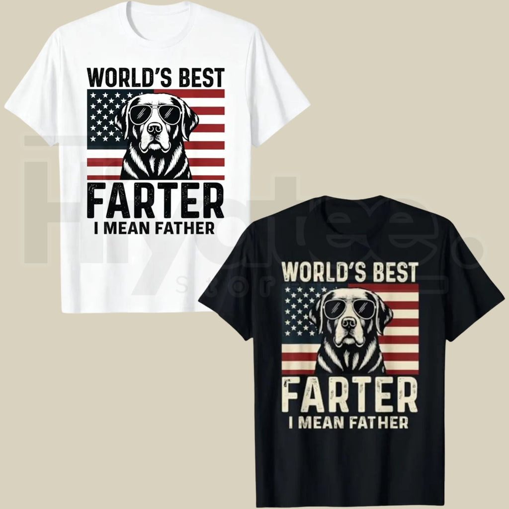 Retro Chihuahua Dad World's Best Farter T-Shirt – Funny Father's Day Dog Mom Gift