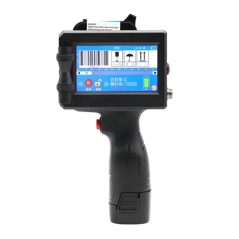 12.7mm 25.4mm Label Printer Handheld Inkjet Printer QR Bar Batch Code Date Number Logo Expiry Date Coding Machine Portable