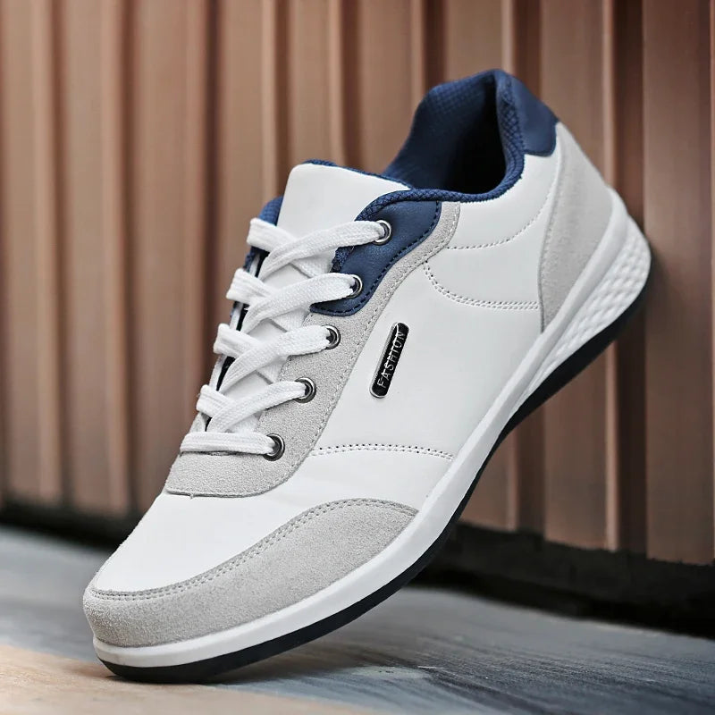 Waterproof Leather Sneakers – Non-Slip Walking Shoe