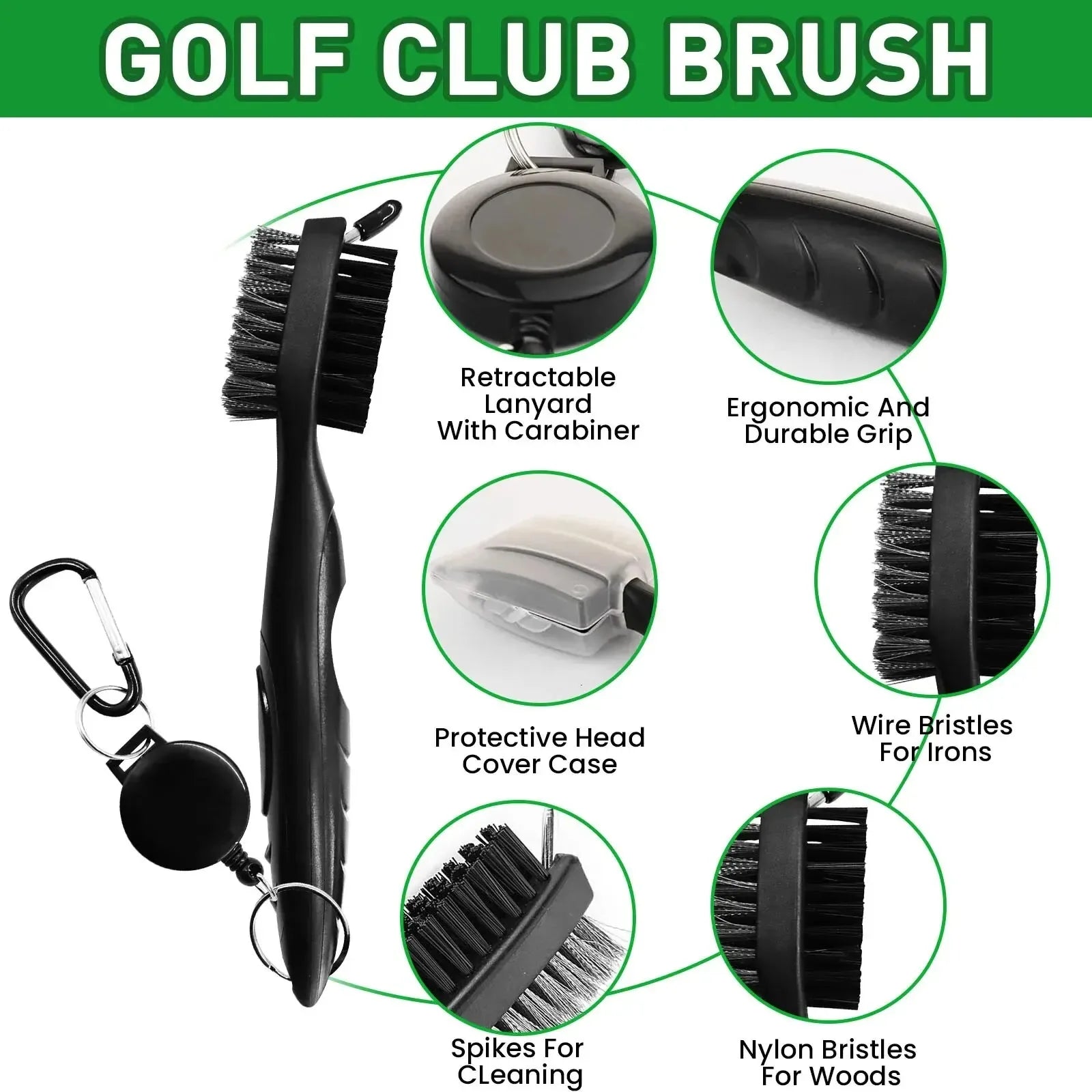Golf Club Brush & Towel Cleaning Kit