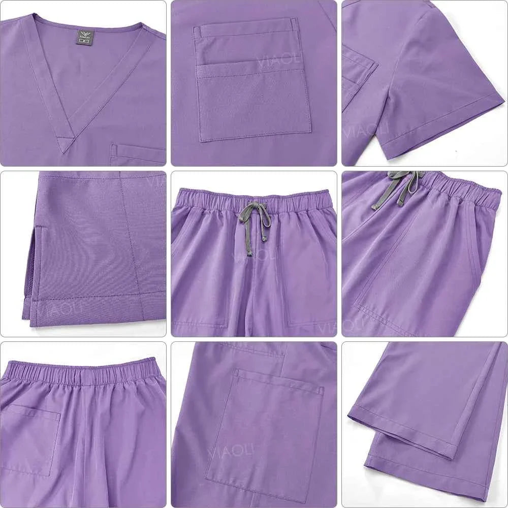 Women's Medical Suit Surgical Gown with Pockets