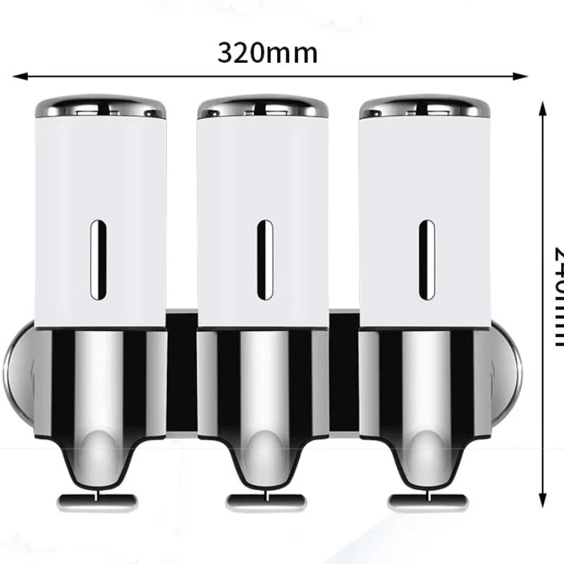 Wall-Mounted Shampoo and Soap Dispenser