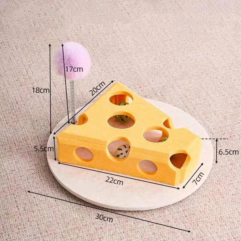 Interactive Maze Cat Toy | Felt Plush Puzzle with Bell Ball