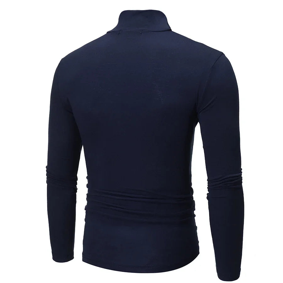 Men’s Thermal Shirt – Slim Fit High Neck Long Sleeve Winter Top
