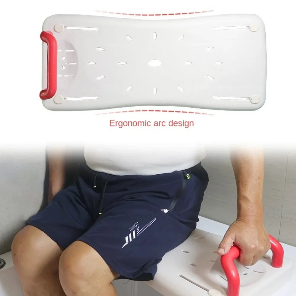 With Handle Bathtub Shower Board Adjustable Non -slip Bathtub Bench With Rounded Corners Bath Sitting Board For Disabled People